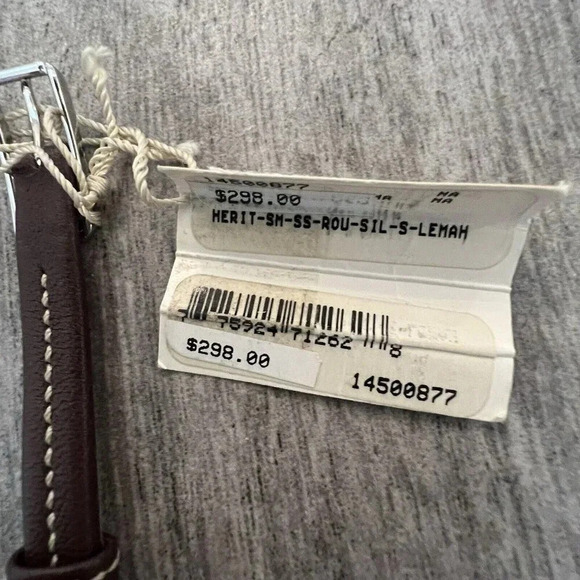 Coach Women’s Watch Round Face Leather Band Brown White NWT - Picture 4 of 6